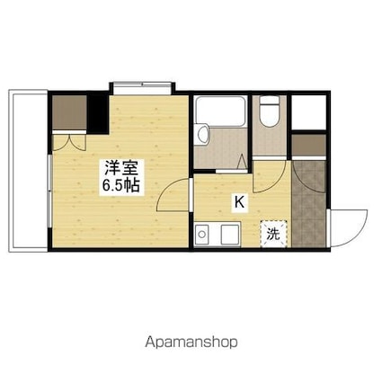 スタープラザ白島中町[1K/20.13m2]の間取図