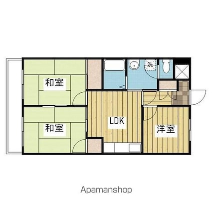 第一吉田マンション[3DK/47.02m2]の間取図
