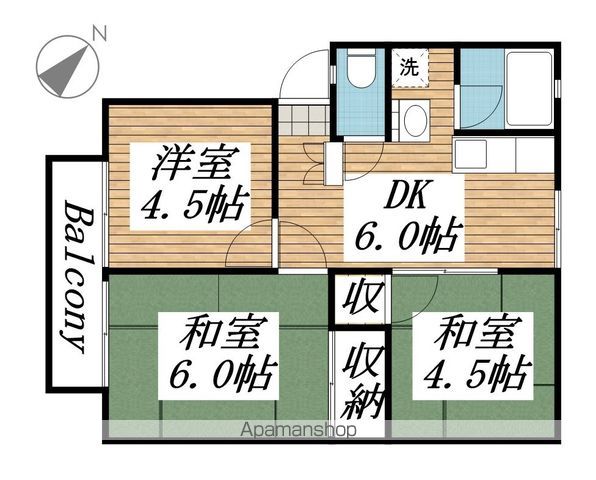 牛久アーバンヒルＡ棟の間取り