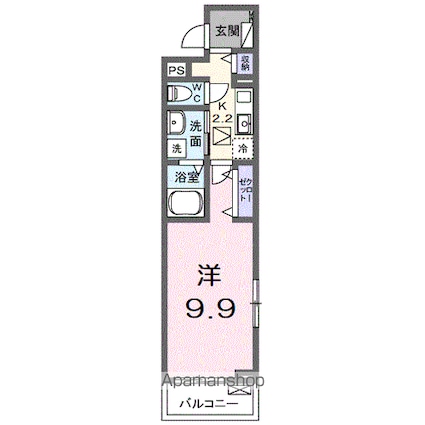 フェリーチェ　ピーノ[1K/32.22m2]の間取図