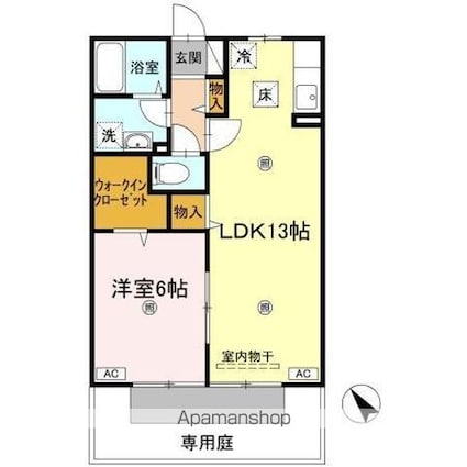 Ｔ・Ｉセジュール[1LDK/45.29m2]の間取図