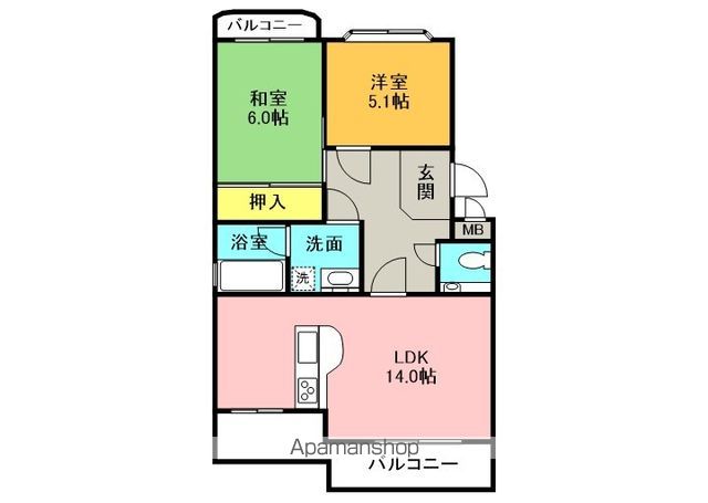ドミシル並川の間取り写真