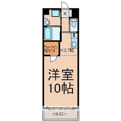 リードアヴニール[1K/31.86m2]の間取図