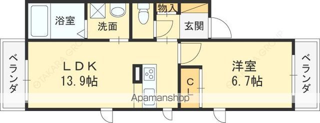 シャーメゾン今津中A棟の間取り写真