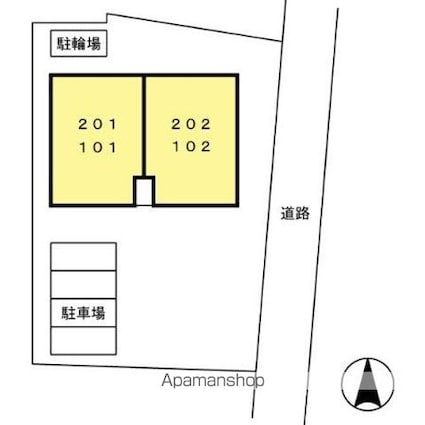 セジュールメゾン[1LDK/40.43m2]の配置図