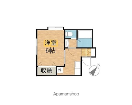 コーポはざま[1R/23m2]の間取図