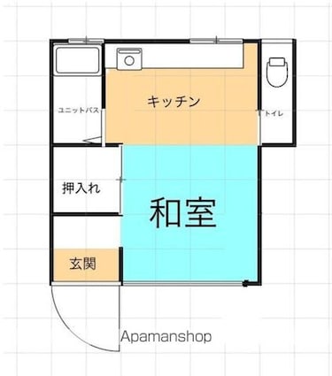 若狭ビル[1K/20m2]の間取図