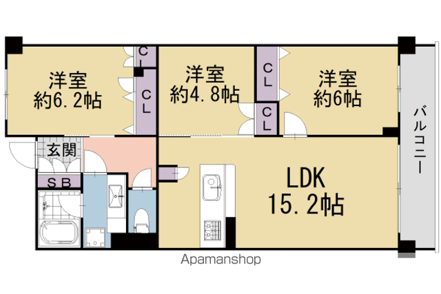 グランディム京都烏丸五条の間取り写真