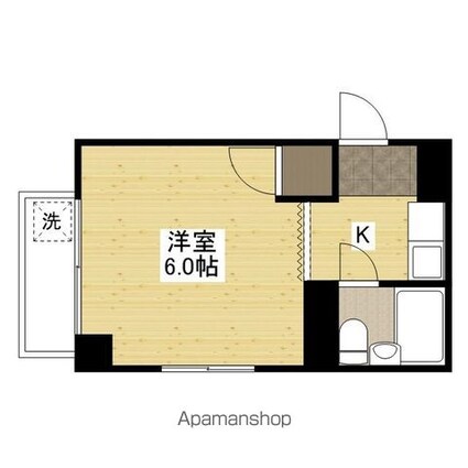 大地第２ビル[1R/16m2]の間取図