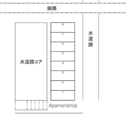 水道路コア[店舗/58.76m2]の配置図