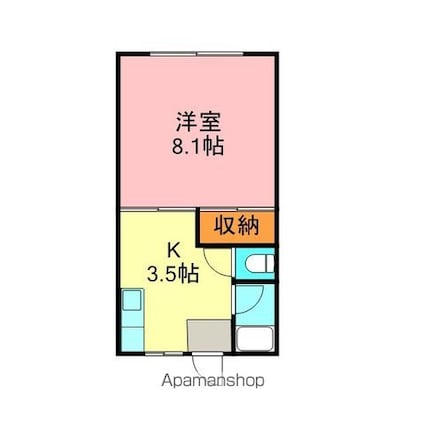ロフトハウス[1K/26.4m2]の間取図