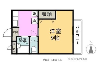 サープラスジュン[1K/29.1m2]の間取図