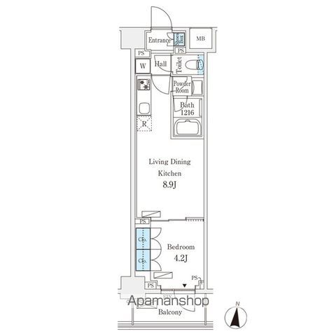 フロンティアレジデンス錦糸公園の間取り