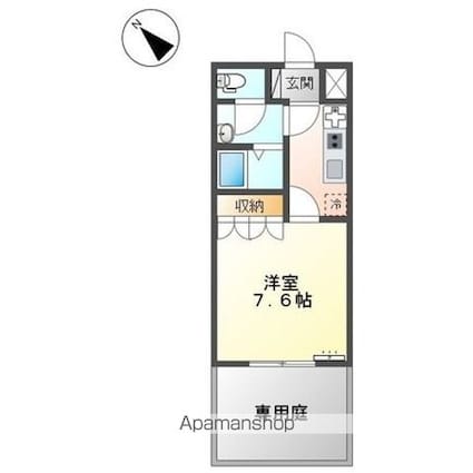 メゾン・ラヴィアンローズ[1K/26.25m2]の間取図