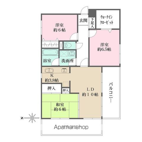 リレント成城の間取り写真