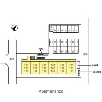 プルミエヴィラ[1LDK/41.26m2]の配置図
