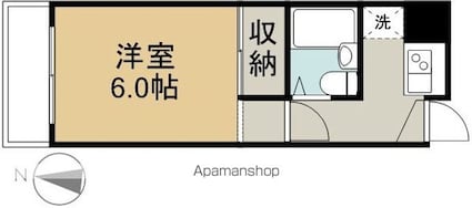 ハイツひまわり[1K/24.48m2]の間取図