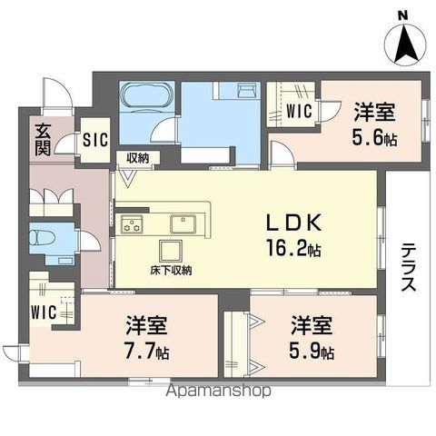 フレシア天王寺 北棟の間取り写真