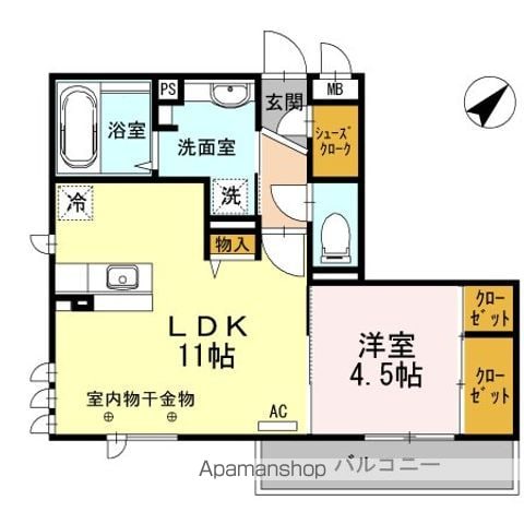 オークスアレイ相模原中央の間取り写真