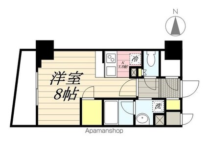 プレディアスタイル横濱沢渡[1R/29.63m2]の間取図