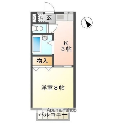 第２コーポ幸[1K/30.59m2]の間取図