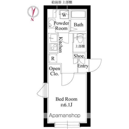 ＳＡＣＨＩＥＩＫＯＵ清澄白河[1K/21.28m2]の間取図