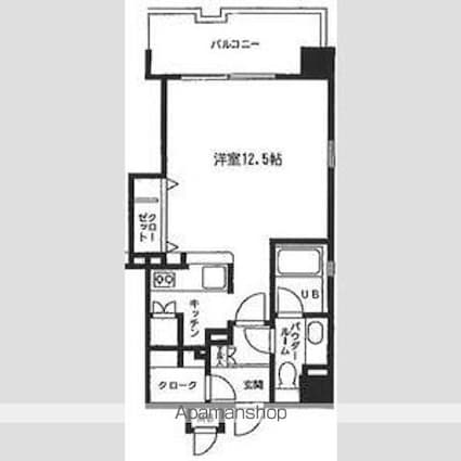 アクロス目黒[1K/36.92m2]の間取図