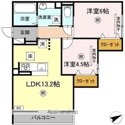 Ｐｒｅｍｉｅｒ矢賀[2LDK/56.19m2]の間取図