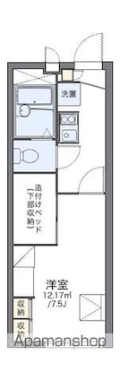 レオパレスハピネス[1K/21.11m2]の間取図