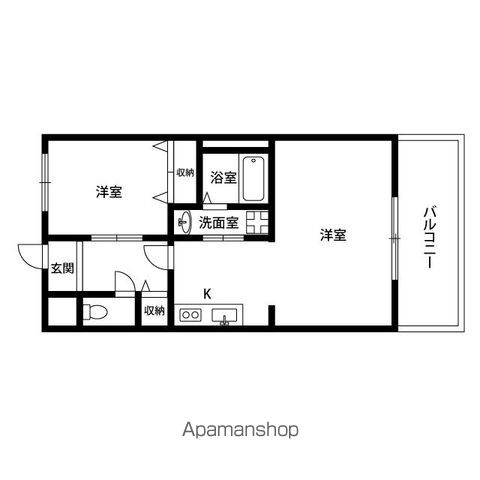 【アンプルール　フェール　長原の間取り】