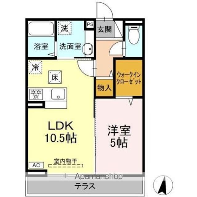 ＮｏＡｓ　Ａｒｋ[1LDK/40.07m2]の間取図