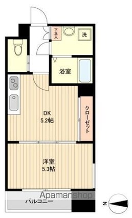 Ｌａ　Ｄｏｕｃｅｕｒ片平[1DK/28.03m2]の間取図