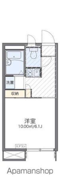 レオパレスメルシー[1K/20.28m2]の間取図