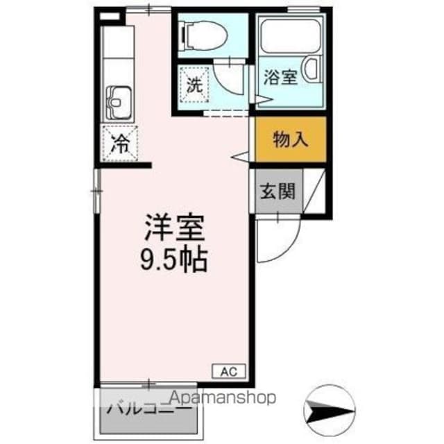 ラ・エスペランサ[1R/23.34m2]の間取図