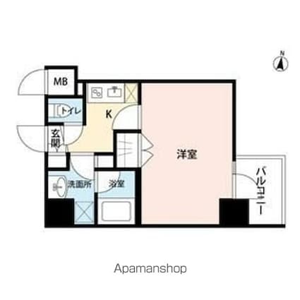 アビタ住吉[1K/25.12m2]の間取図