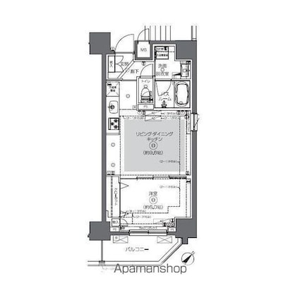 ＺＯＯＭ日本橋馬喰町[1LDK/41.04m2]の間取図