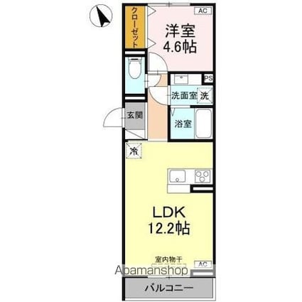 Ｄーｒｅｓｉｄｅｎｃｅ東川口Ｎ[1LDK/40.46m2]の間取図