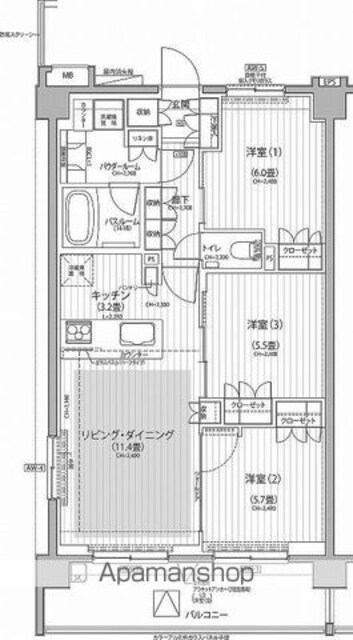 Ｎステージ東小金井[3LDK/70.3m2]の間取図