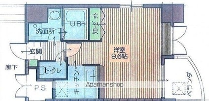 家納喜本川館[1R/28.81m2]の間取図