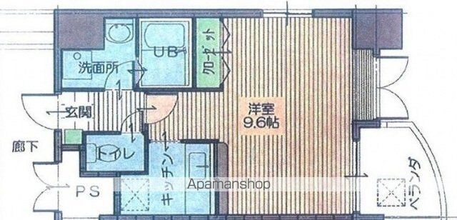 家納喜本川館[1R/28.81m2]の間取図