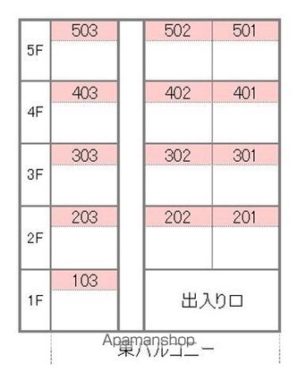 ＲＥＮＯ　１３　ＡＰＡＲＴＭＥＮＴ[1LDK/24.8m2]の配置図
