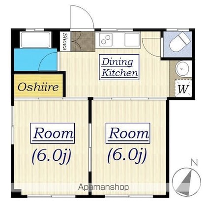 三協ハウス[2DK/35m2]の間取図