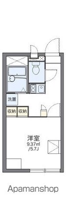 レオパレスＮＥＭＯＴＯ[1K/20.28m2]の間取図