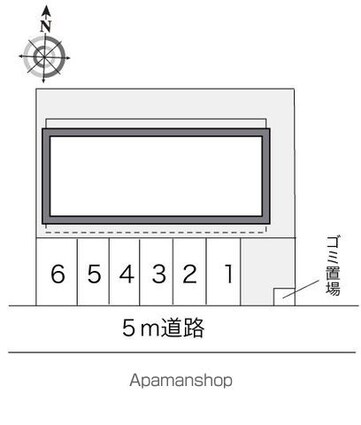 レオパレスソレイユ[1K/23.18m2]の配置図