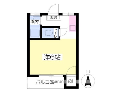 コーポ林[1R/18m2]の間取図