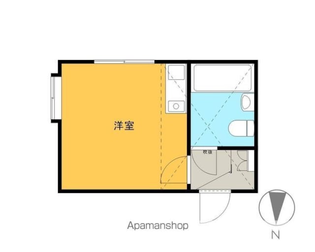 東京都国分寺市東恋ヶ窪３丁目[1R/12.38m2]の間取図