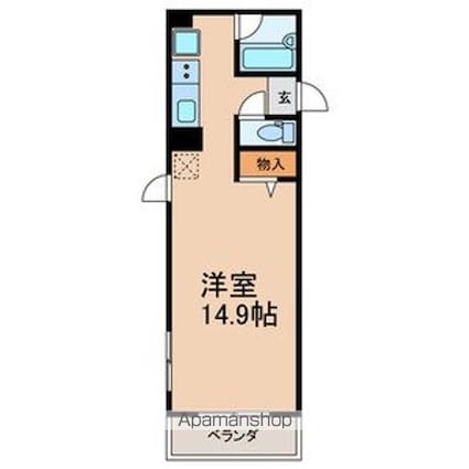 千葉県千葉市稲毛区小仲台６丁目[1R/31.6m2]の間取図