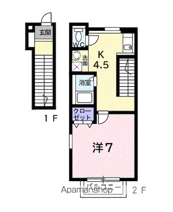 欅館（けやきかん）[1K/35.64m2]の間取図