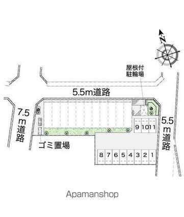 レオネクストプルーニャ[1LDK/46.94m2]の配置図