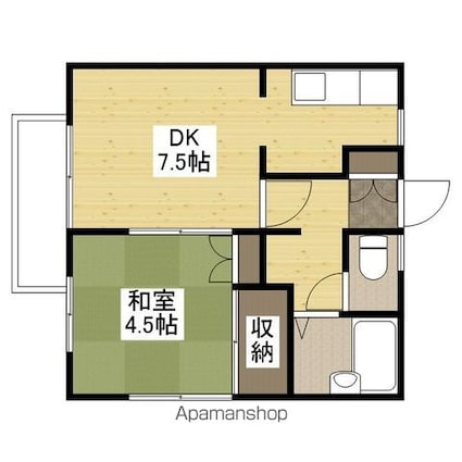 ジュネス三成[1DK/29.81m2]の間取図